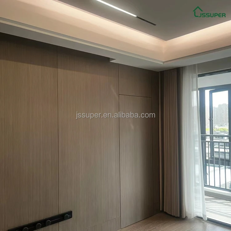 Bamboo Wood Fiber Integrated Wall Panels Wall Decorative Siding Living Room Bedroom Background Wall Paint-free Self-installation