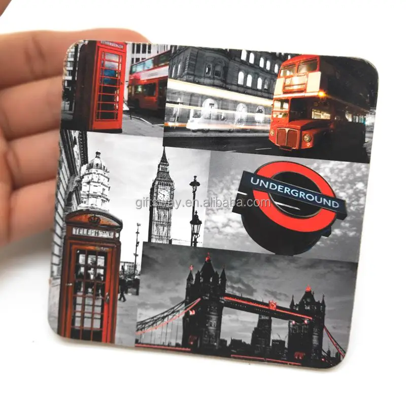 GIFTWAY Waterproof MDF Cork Round Square Drink Cup Paper Coaster for promotion gifts