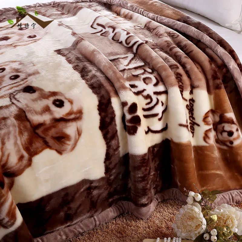 200*230cm Raschel Blanket Knitted Super Markets Designs Customized Packing for Winter Hot Sale 2022 Super Soft 100% Polyester