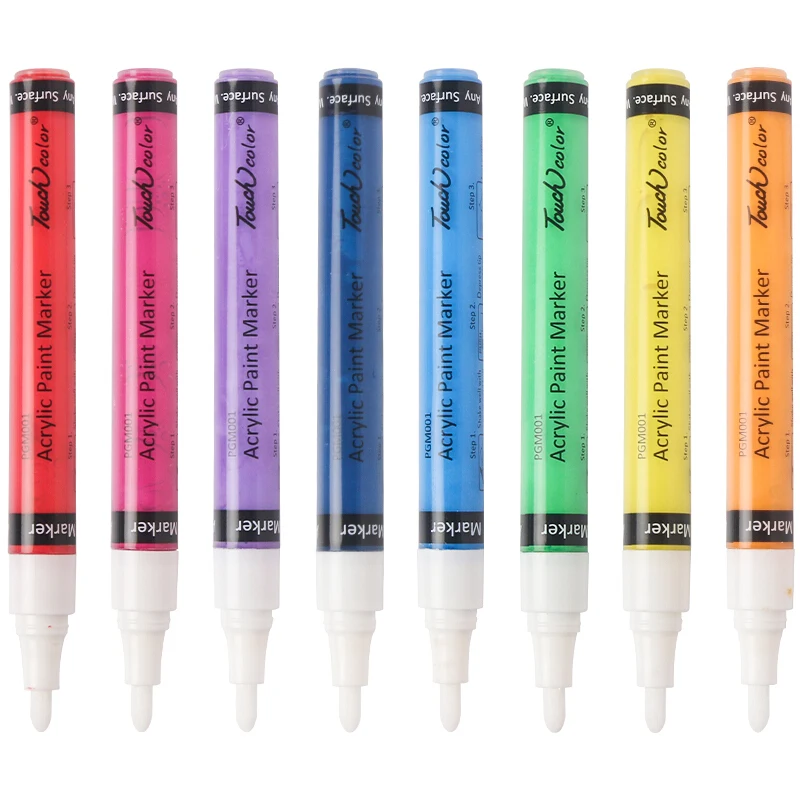 Touchcolor 0.45mm Pen Point Color Acrylic Push Style Marker Pen Pigment Eco-friendly Ink Hand Drawing Marker Pen