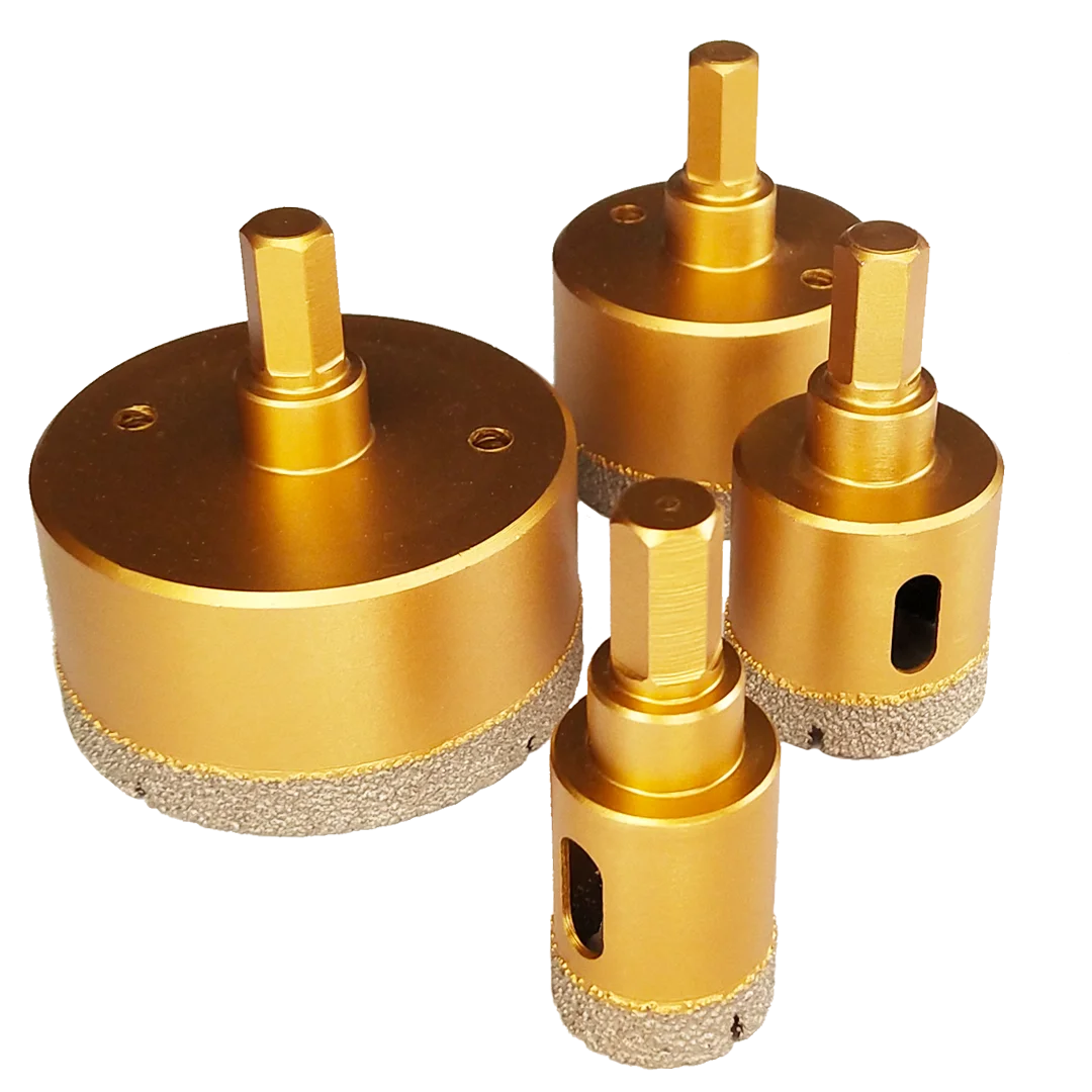 Top seller M14  Wax  granite ceramic tile dry drill diamond coated vacuum brazed core bit power tools