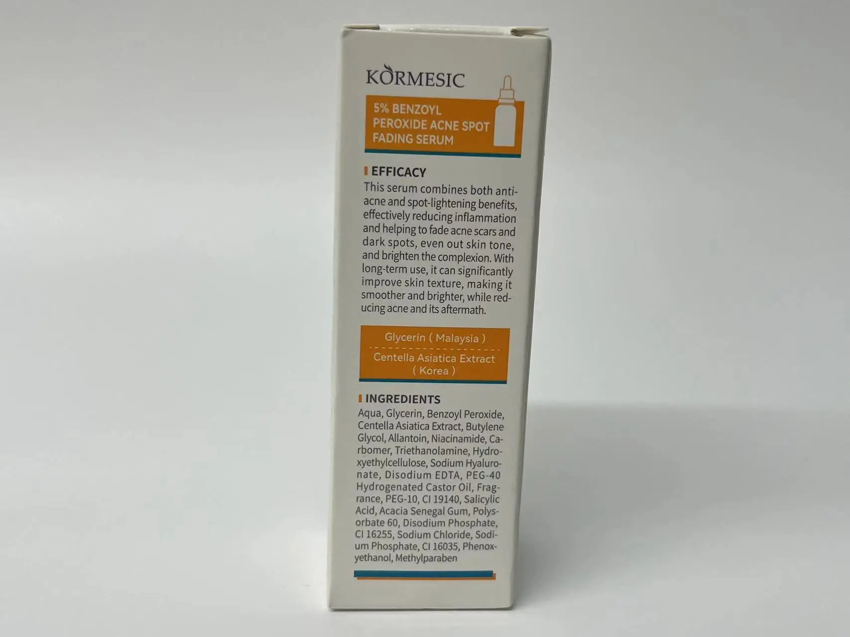 KORMESIC OEM   5% benzoyl Peroxide Acne Whitening Serum 30ml