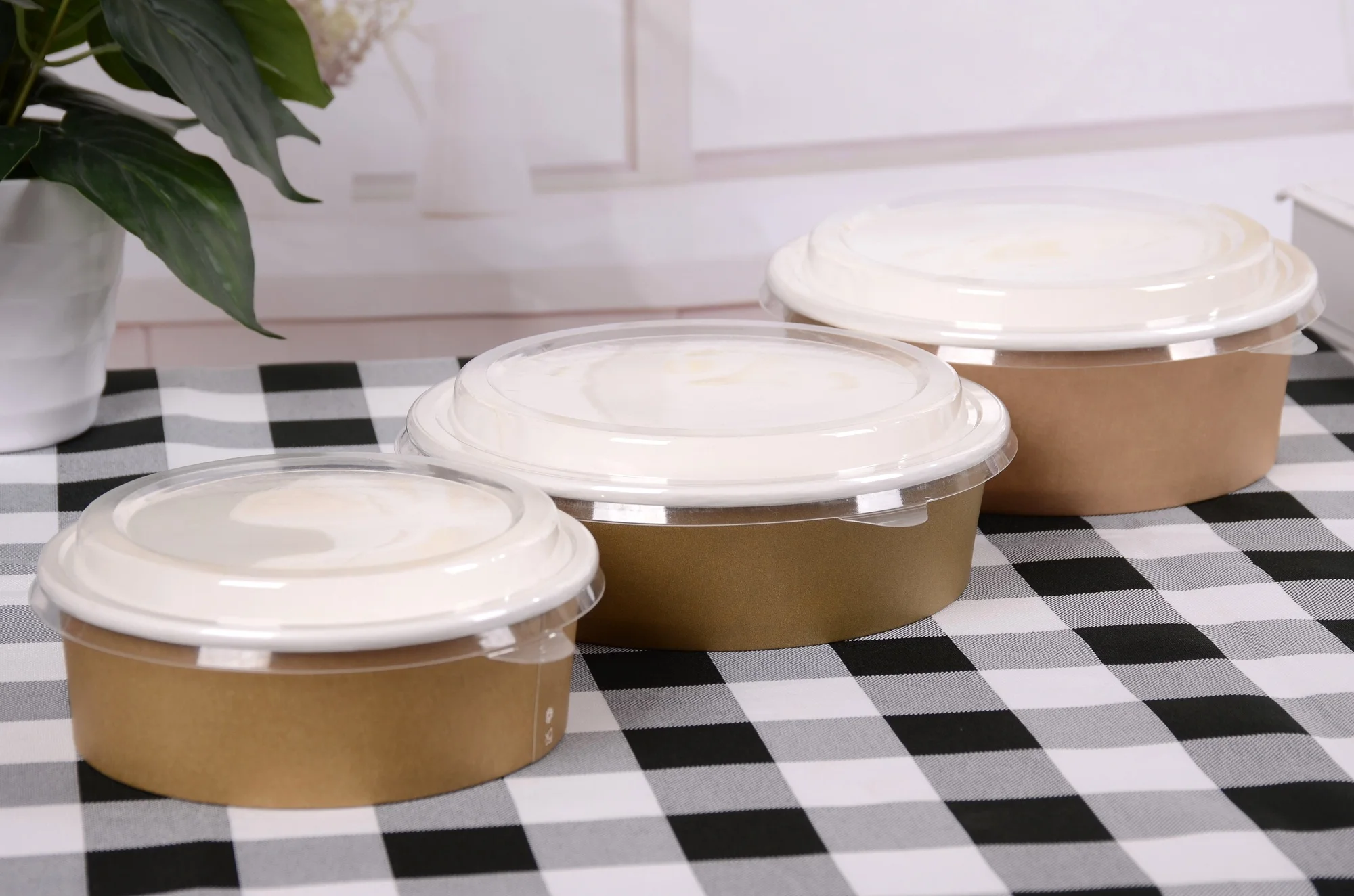 Craft Paper Fast Food Bowl  26oz For Fast Food Takeaway Industry Food Container