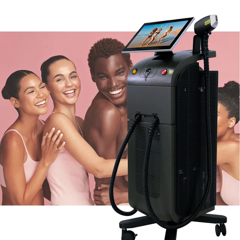500 USD Ship 4 wavelengths ice platinum diode laser hair removal  depilacion Diodo Laser vertical diode laser machine
