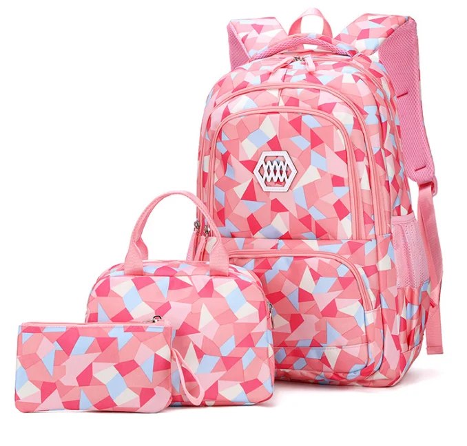 Cute School Bags  girls Travel Knapsack Teens 3pcs backpack set