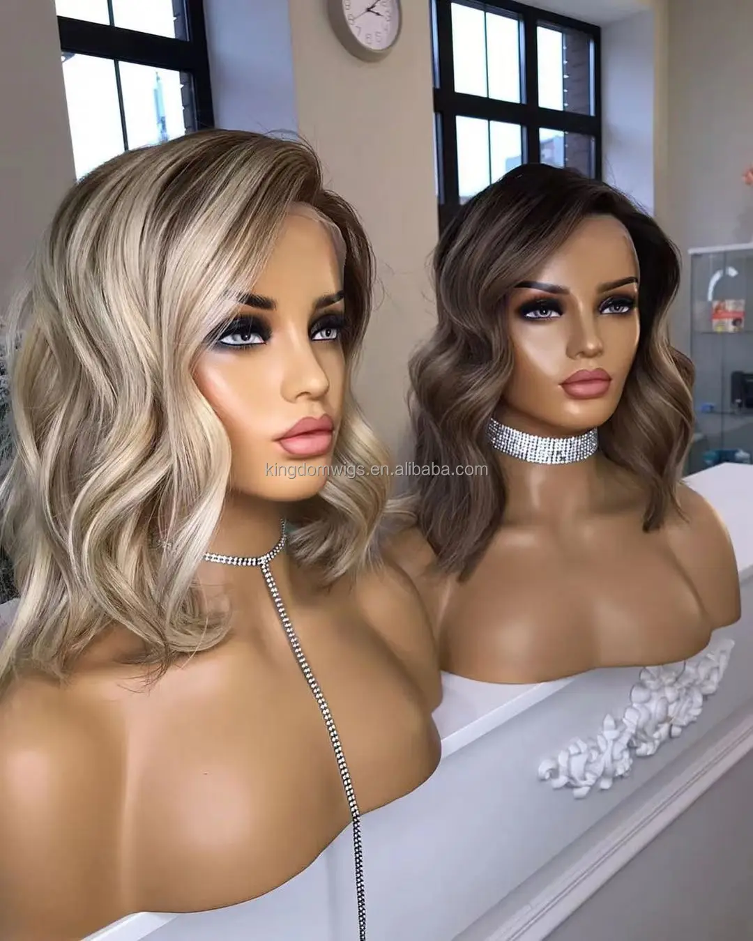 Еврейский парик по заводской цене, европейские необработанные человеческие волосы из платины, 613 цветов, волнистый стиль, HD кружевной передний парик с естественной линией волос