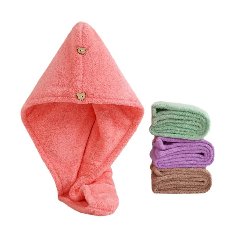 Promotional Prices Coral Fleece Hair-drying Towel  Microfiber Hair Towel Luxury Wraps Magic Fast Dry Towel Hair-drying