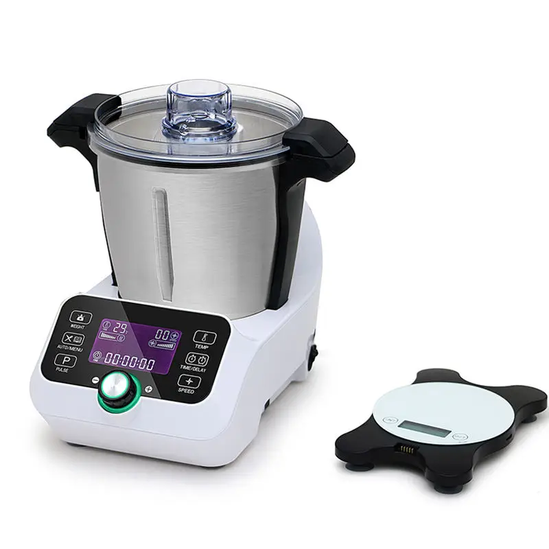 Automatic Cooking Robot Touch Screen Appliances Food Blender Chopper Steamer Sous Vide Gadgets App Control With Recipe