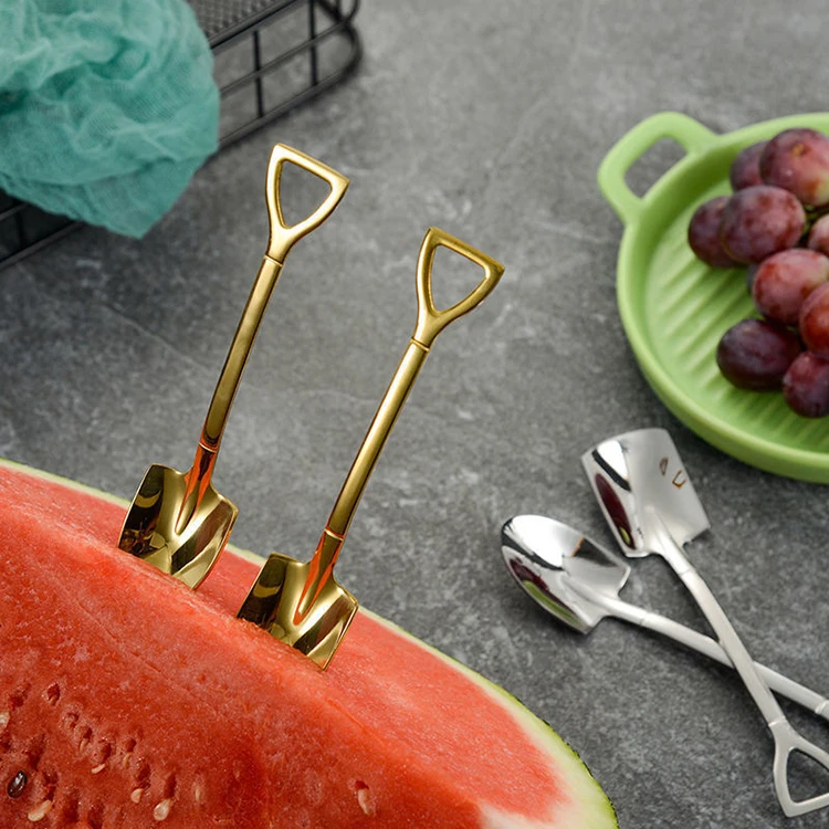 OEM custom wholesale silver cusp spoon Coffee dessert teaspoon Long handle gift teaspoon silver cusp spoon