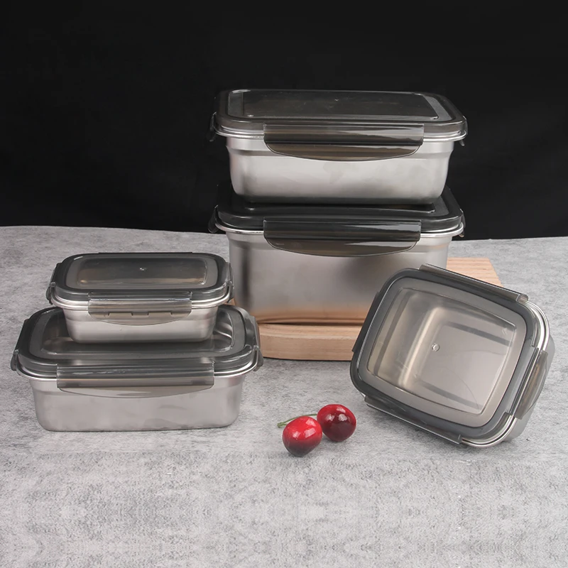 High Quality Stainless Steel Food Container Set Bento Lunch Box Storage Meal Prep Containers