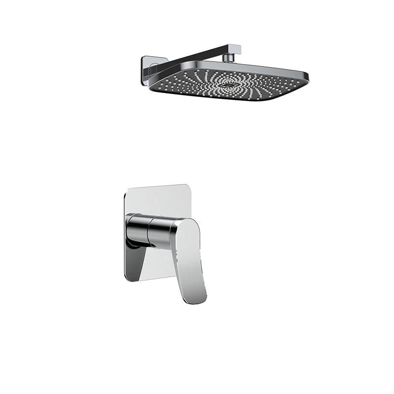 New Model black Bathroom Taps Shower set Brushed Gold Concealed Valve Brass Shower Mixer Faucet