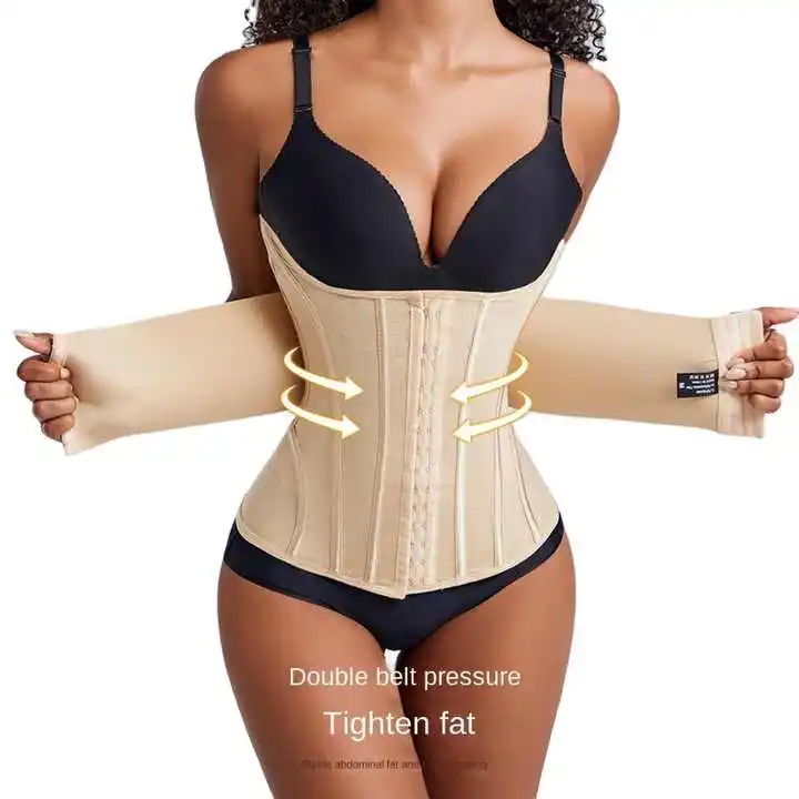 2023 New Waist Trainer Shaper Post Surgical Corset Double Belt Compression Waist Corset