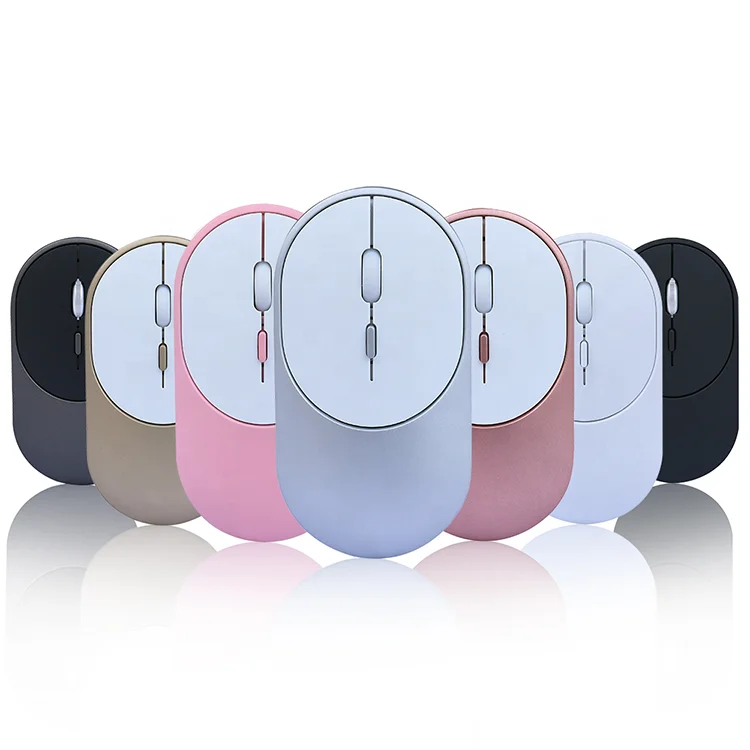 Wireless Mouse Mini Ultra Thin Matte Mute Button Student Office PC Ergonomic Rechargeable Wireless Mouse