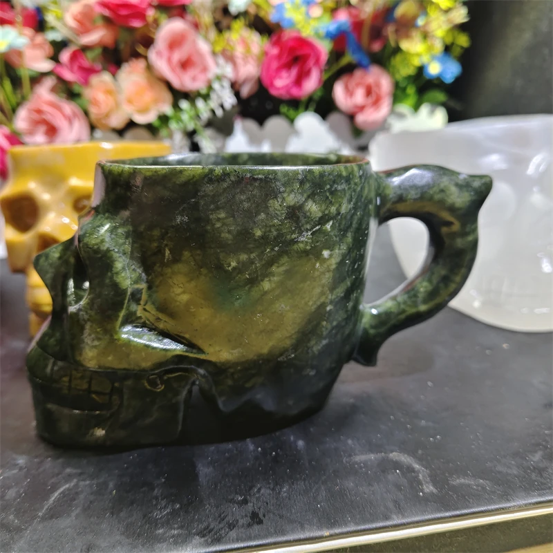 Kindfull Natural Rose Quartz Cup Skulls Healing Stones Natural Crystal Skulls For Halloween
