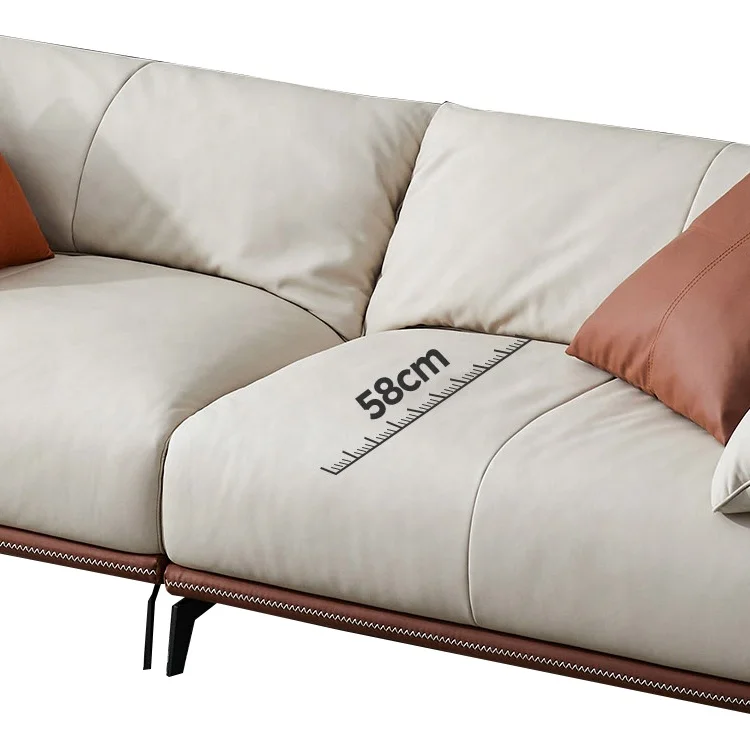 
China Wholesale Factory Price Italian Leather Living Room Modern Long Large Leather Sofa Cheap Living Room Sofas 