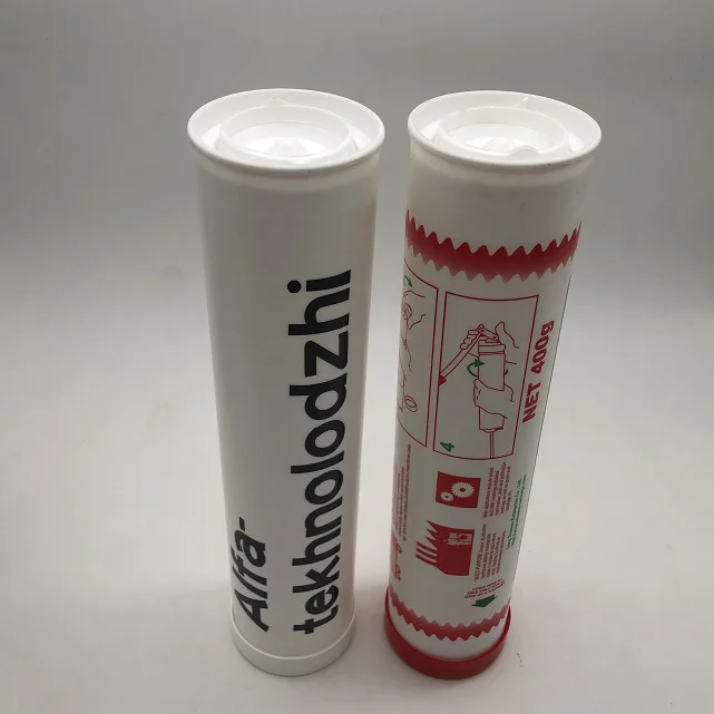 14oz 400g Oil Lubricant Plant Grease Tube Empty PP Grease Cartridge Tube for Industry Use