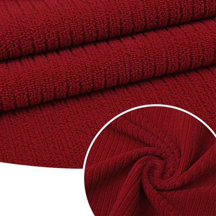 Personalized Wholesale Price Plaid Dyed Microfiber Polyester Brocade Towel Fabric