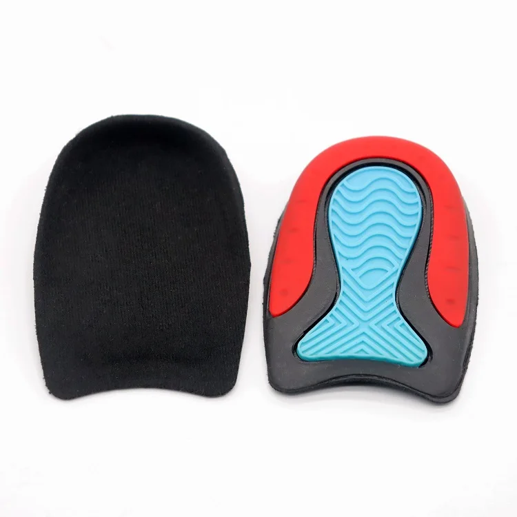 High elastic and shock-absorbing heel protection, heel insole, sole, and heel three color half size pad for sports