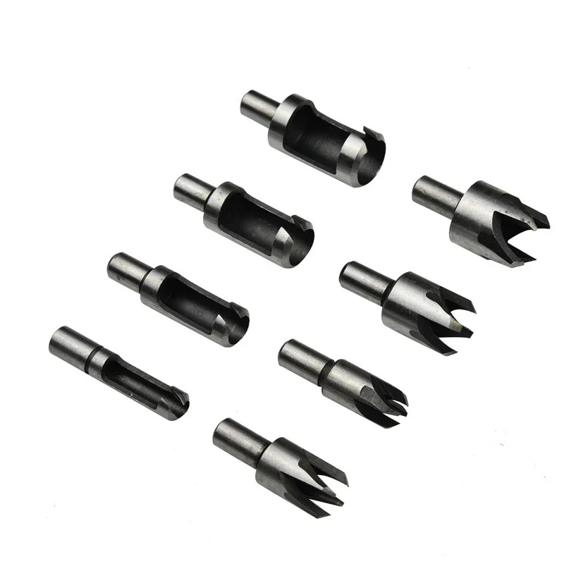 8PC corkscrew drill 8 barrel claw carbon steel corkscrew knife 6-16mm professional woodworking tools