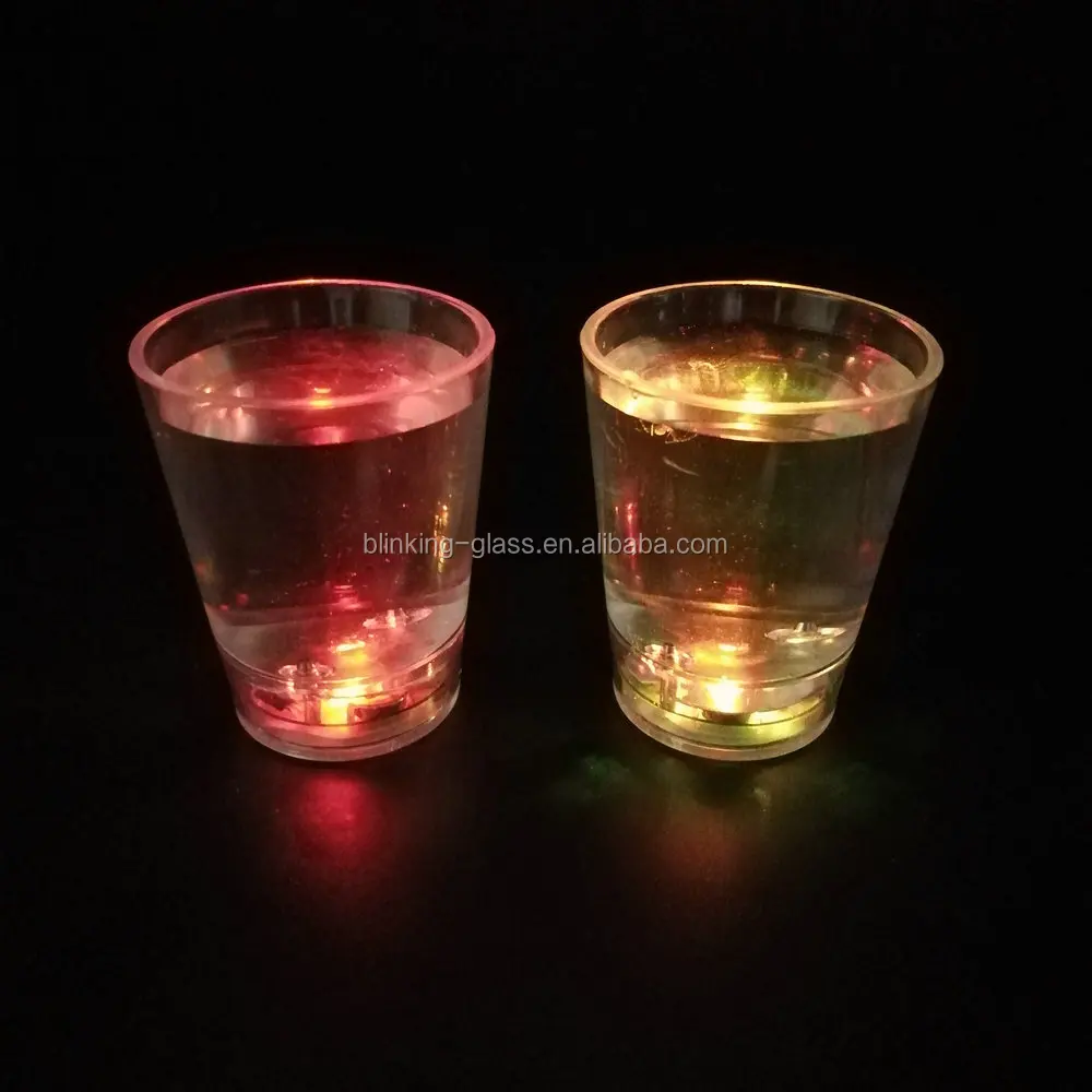 2oz led flashing shot glass