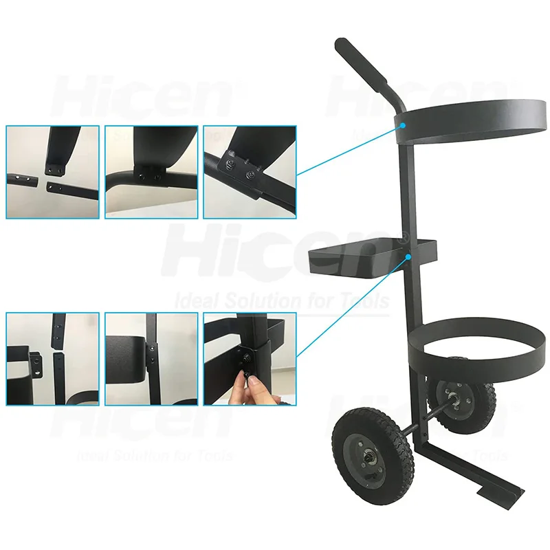 Lawn Garden Yard Cart Mobile Transport Tool Storage Gardening Flower Bucket Caddy on Wheels with Oxford Bag