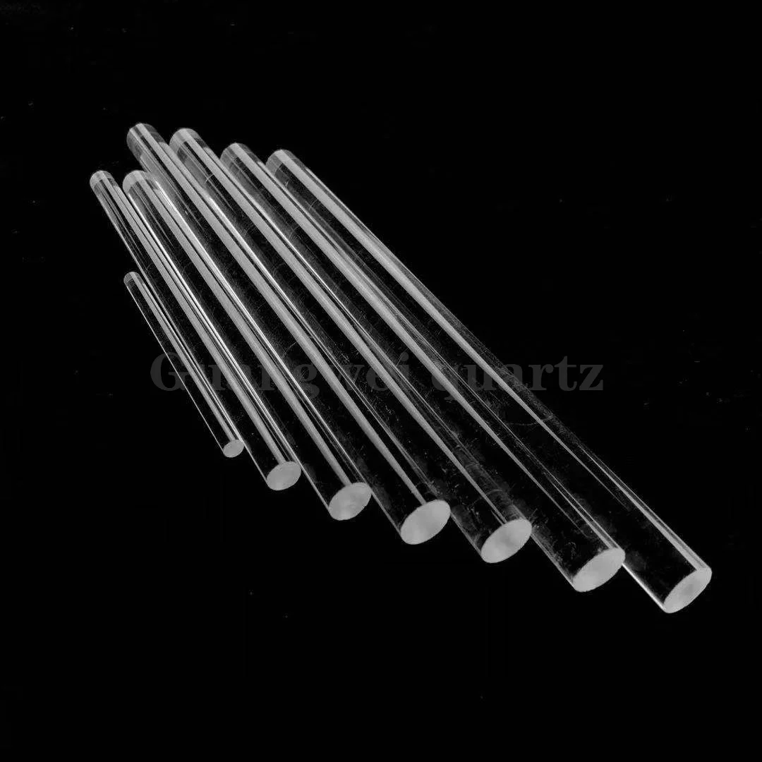 Custom made transparent fused quartz heating rod quartz glass rod