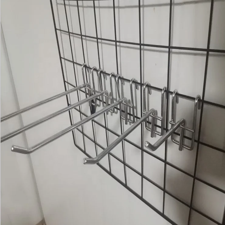 retail store best sale supermarket metal chrome display hook for gridwall accessory