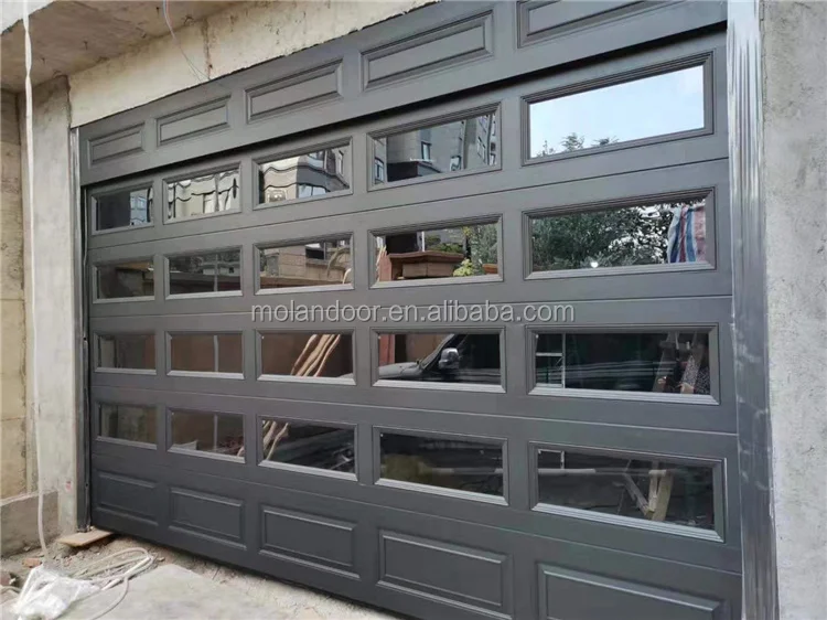 Chinese high-quality luxury electric black color aluminum garage roller door