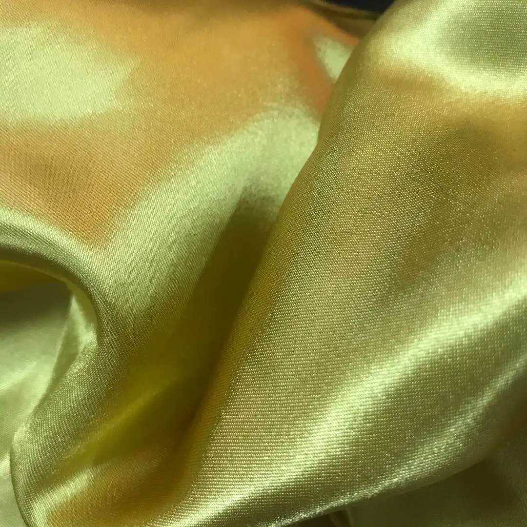 Gold Color  Shiny Satin Fabric