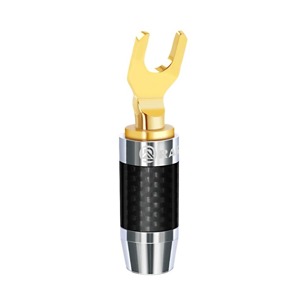 24K gold plated anti-oxidation high fidelity spade plug