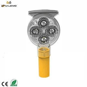 Solar led road safety warning light emergency roadside caution solar beacon traffic cone