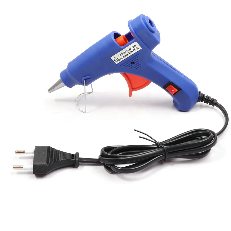 20W Industrial Mini Melt Guns Electric Heat Temperature Tool Hot Melt Glue Gun with 7*100MM Glue Sticks