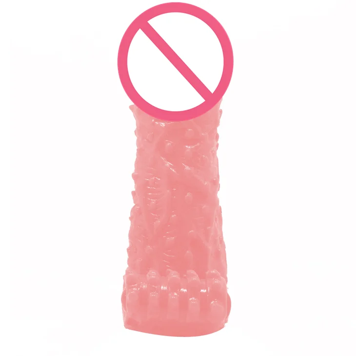The Newest Product Soft Performance Penis Sleeve Vibrating Realistic Penis Extension Extender Cock Sleeve