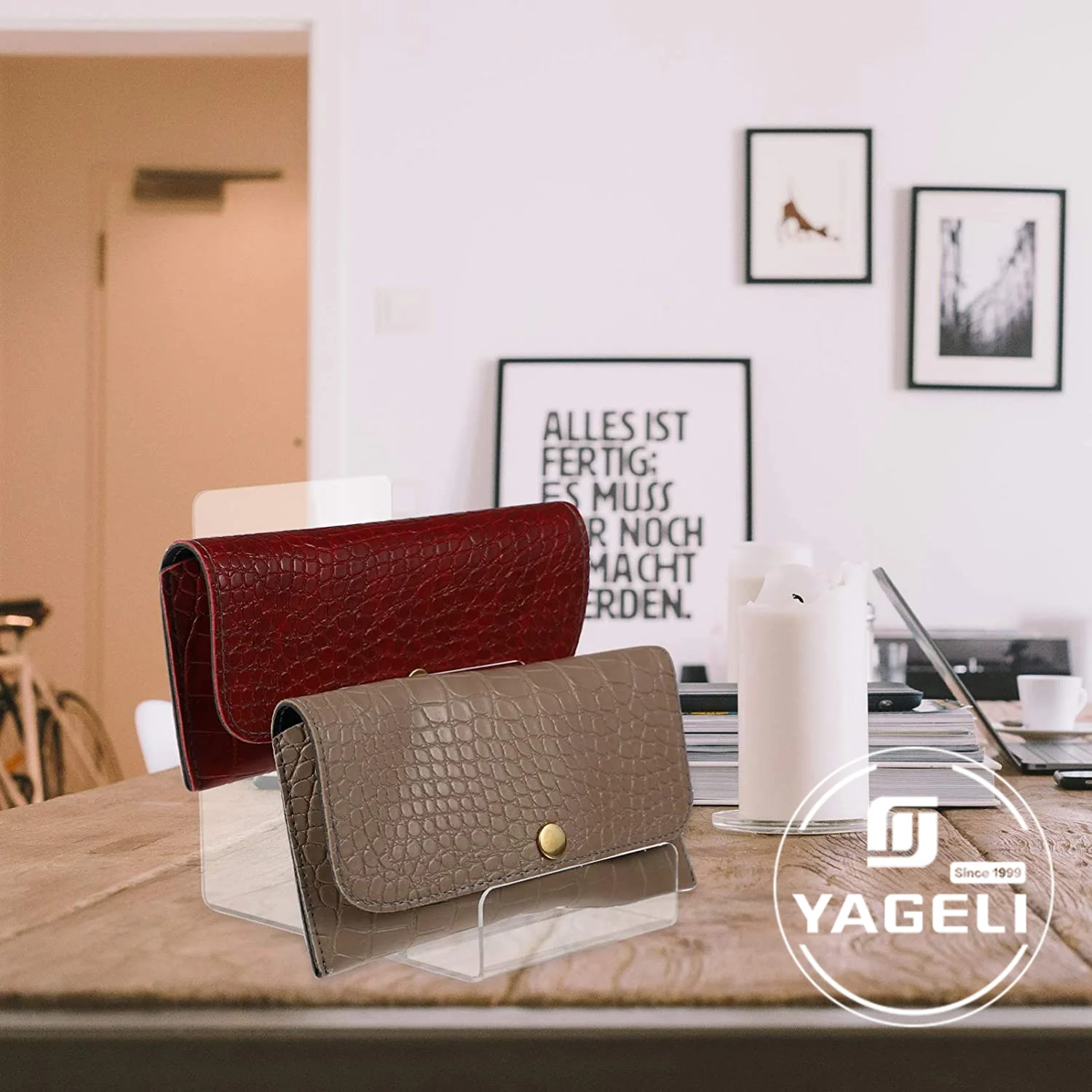 Прозрачная акриловая подставка для бумажника витрина сумок и кошельков держатель розничного магазина полка косметики