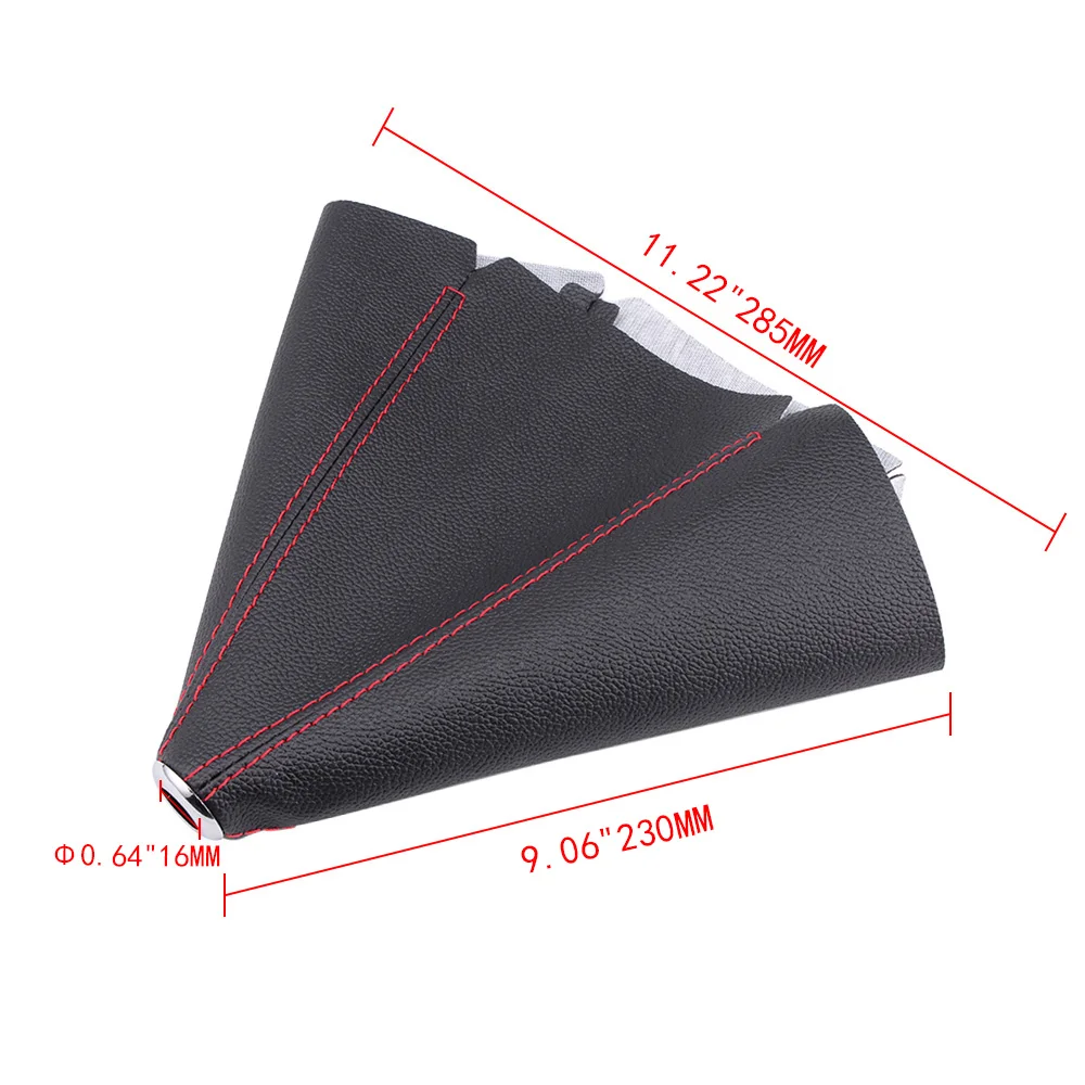 JDM Universal Black PVC Grain Shifter Knob Boot Cover Stitching Blue Red Black For Manual Automatic Gear Shift Collars