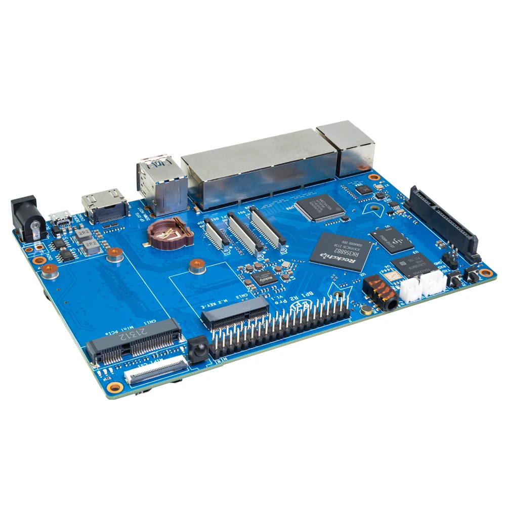 MTK Banana Pi BPI-R2 Pro четырехъядерный Cortex-A55 2 Гб LPDDR4 8 ГБ eMMC Dual GbE Wi-Fi 6 BT5 умный дом и IoT шлюз