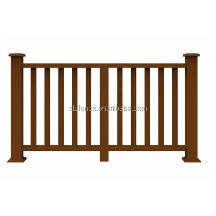 Customized Outdoor Metal  Handrail  stair Fitting Tubular Steel Railing Aluminum Railing System