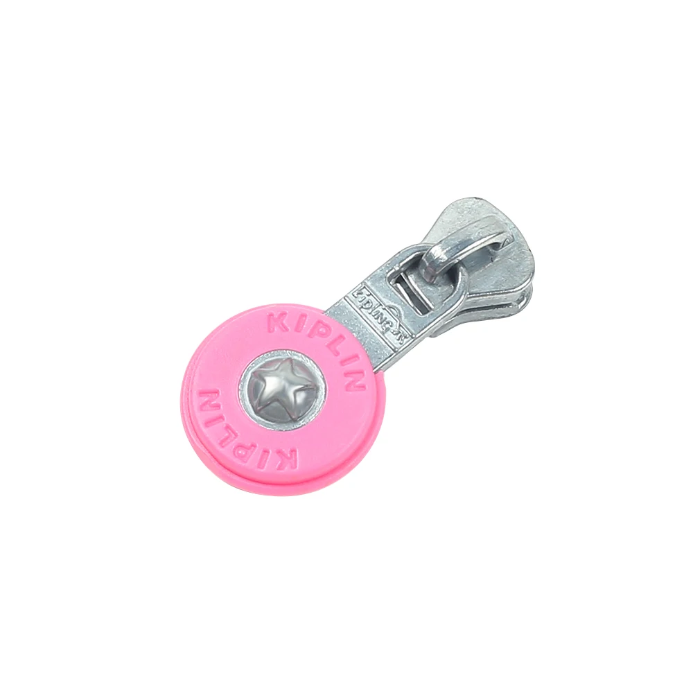 Factory Wholesale Custom Logo 3# 5# 8# Round Alloy Black Injection Moulding Cursore Della Cerniera For Travel Cases