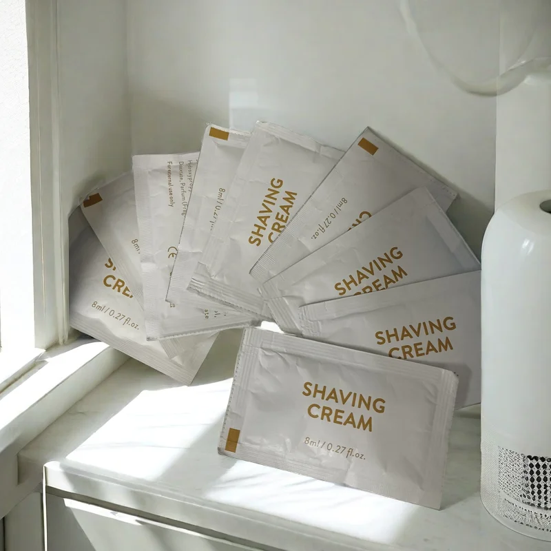 Hotel Travel Size Shaving Cream In Single-use Packages Natural Aloe Vera Shave Gel Sachet