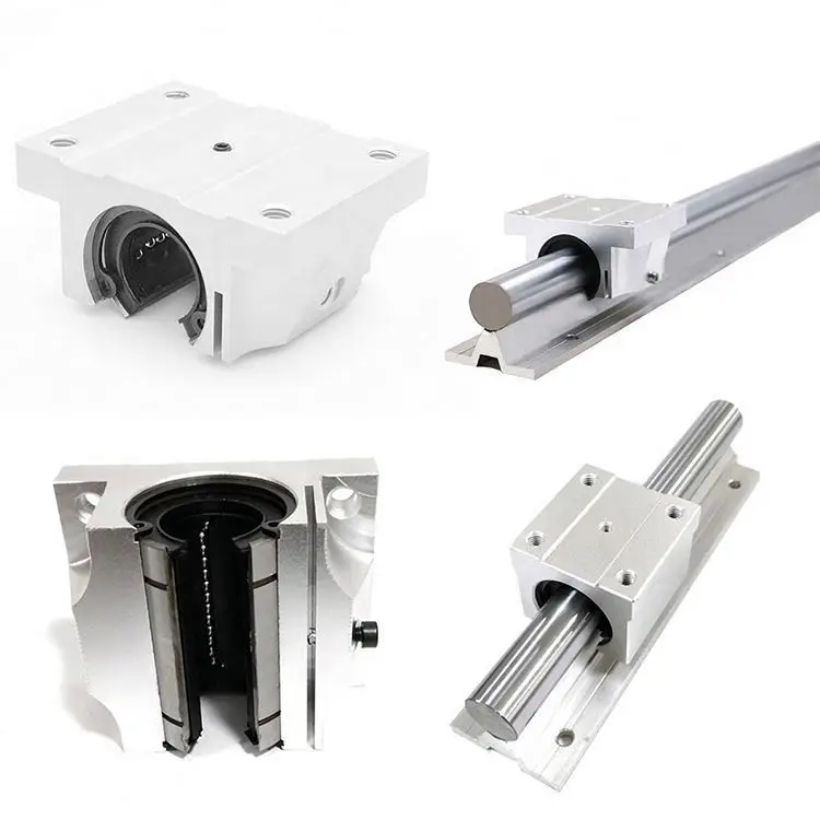 20mm SBR20-2500mm Linear Slide Guide Shaft 2 Rail+4 SBR20UU Bearing Block CNC set
