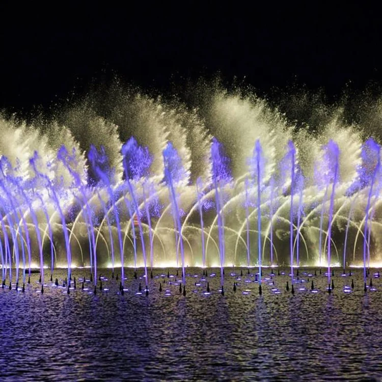 Colorful Music Fountain Dancing Floating 1D 2D Swing Water Fountain for Lake Pond