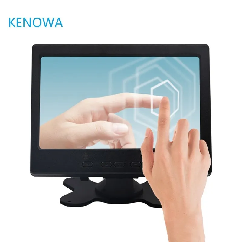 
7 Inch Small Size 1024*600 Touchscreen Monitor with VGA HD-MI VGA RCA Input 10 point touch screen LED Backlight Built in speaker 