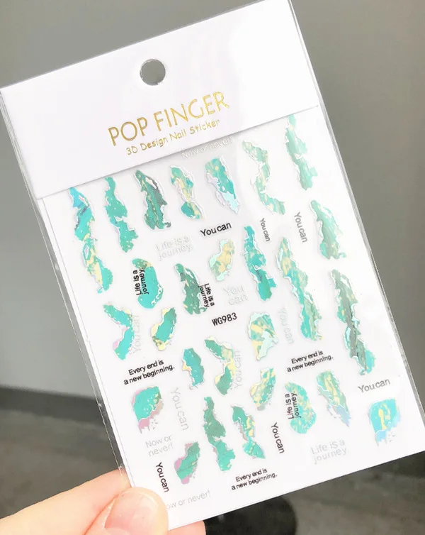 2023 New Gold Plated Marble Sticker Nail Art Stickers Self-adhesive Sticker Nail DIY Decoration Nail Accessories