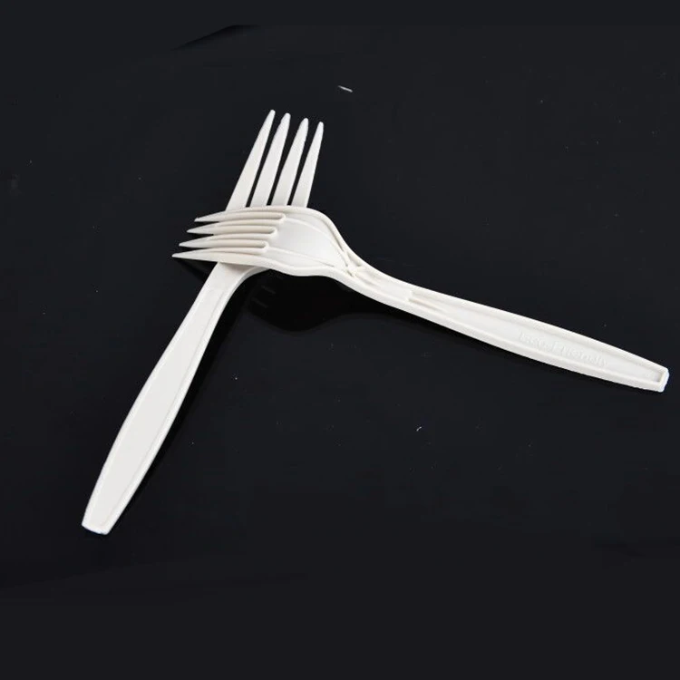 Wholesale biodegradable forks knives and spoons corn starch cutlery kit