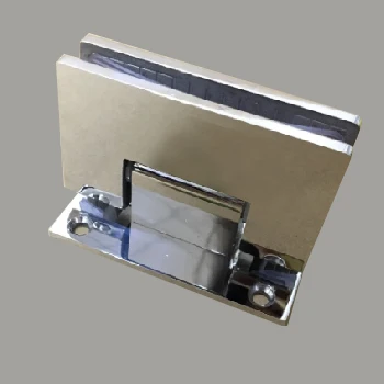 H Back Plate Wall Mount Hinge Frameless Glass to Glass Door Pivot Screen 90 Degree zinc  Shower Door Glass Hinges