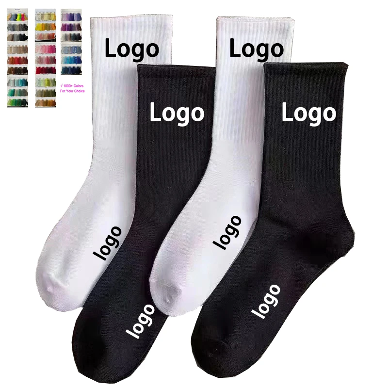 Custom socks factory High quality socks unisex logo fashion cotton with your own custom design sport socks