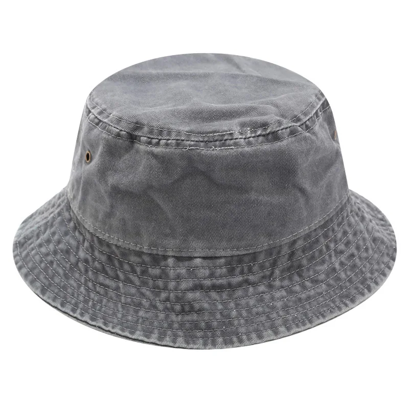 Unisex Fisherman Hat Washed Denim Bucket Hats Bob Caps Hip Hop Panama Hats Foldable