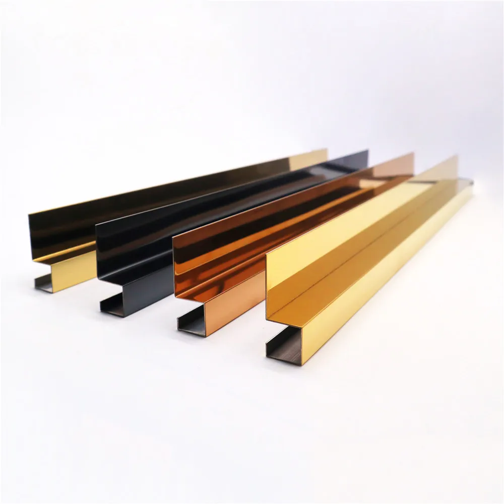 Hot Selling China Home Decor Wall Art Metal Decorative Strip Banding Aluminum 316 Stainless Steel Ceramic Corner Tile Trim Edge