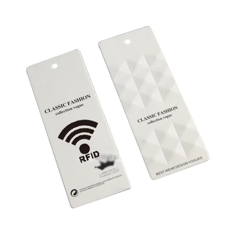Magnetic NFC Cloth Tags High Frequency Custom Design Paper Laminated RFID Hang Tag For Garment