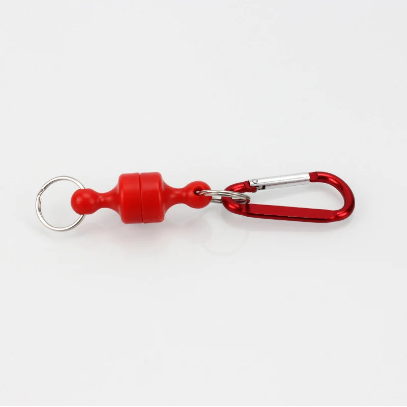 FEATHER 5 Colors Magnetic Buckle 12cm 16.8g New Magnet Buckle Fly Fishing Magnetic Net Release Clip Hanging Holder Lanyard Clip